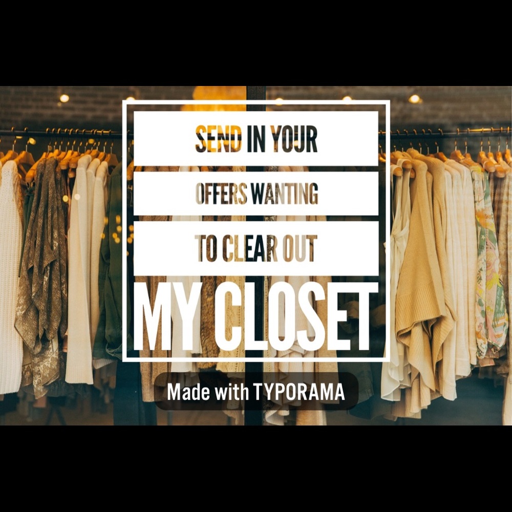 Closet clear out!!!!! Prices negotiable.